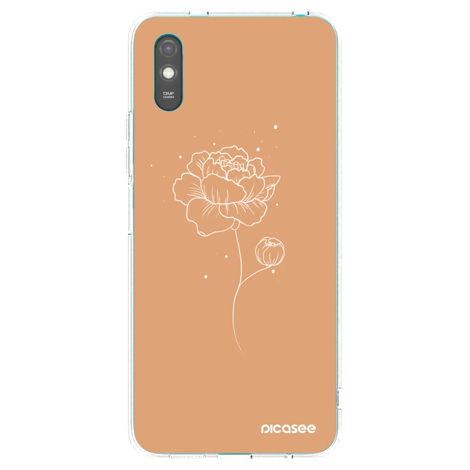 Picasee silikonski prozorni ovitek za Xiaomi Redmi 9A - Peonies