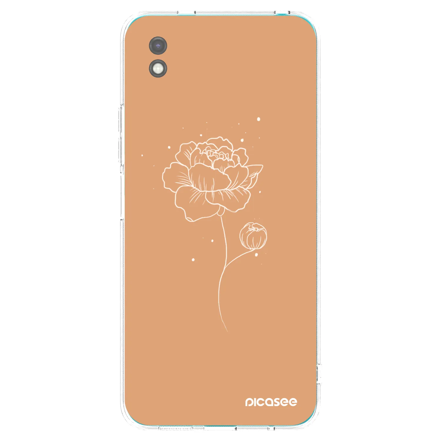 Picasee silikonski črni ovitek za Xiaomi Redmi 9A - Peonies