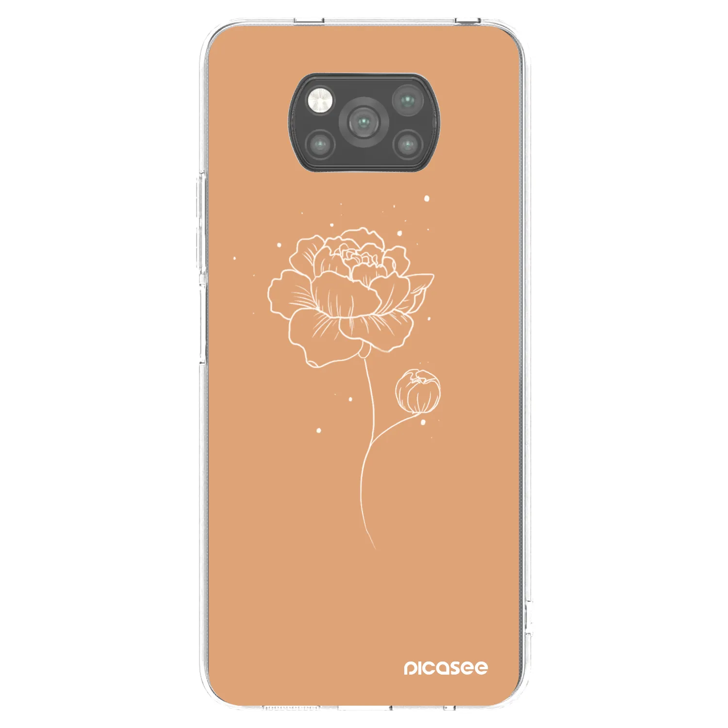 Picasee silikonski črni ovitek za Xiaomi Poco X3 - Peonies