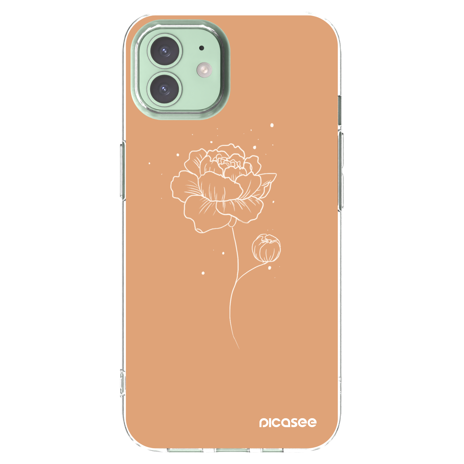 Picasee silikonski prozorni ovitek za Apple iPhone 12 Pro - Peonies