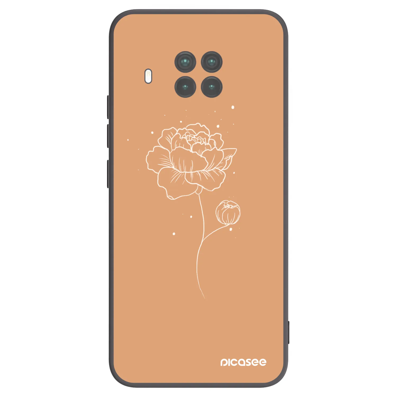 Picasee silikonski črni ovitek za Xiaomi Mi 10T Lite - Peonies