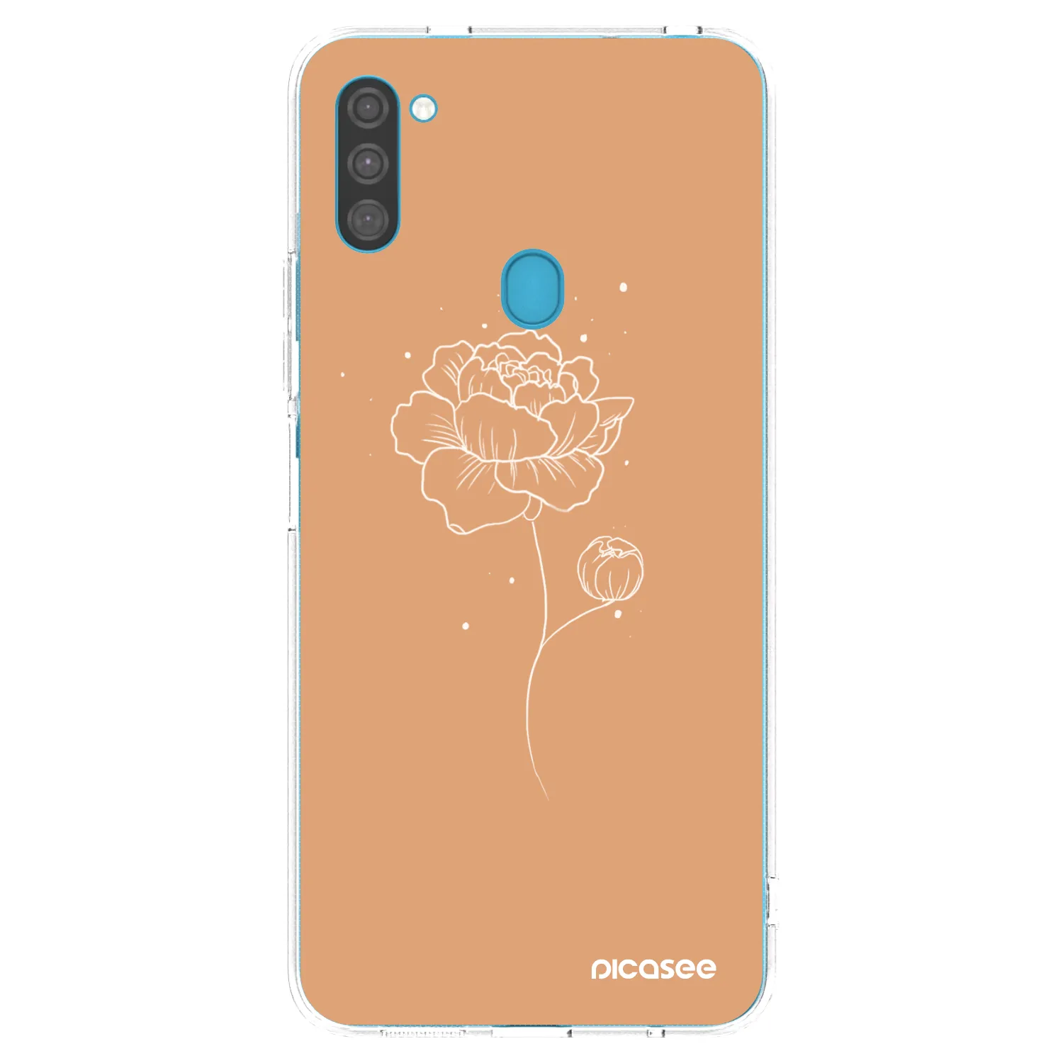 Picasee silikonski prozorni ovitek za Samsung Galaxy M11 - Peonies