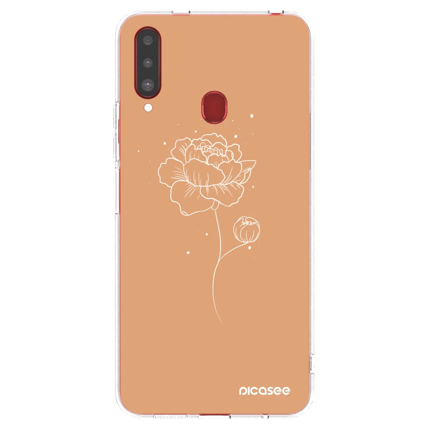 Picasee silikonski prozorni ovitek za Samsung Galaxy A20s - Peonies