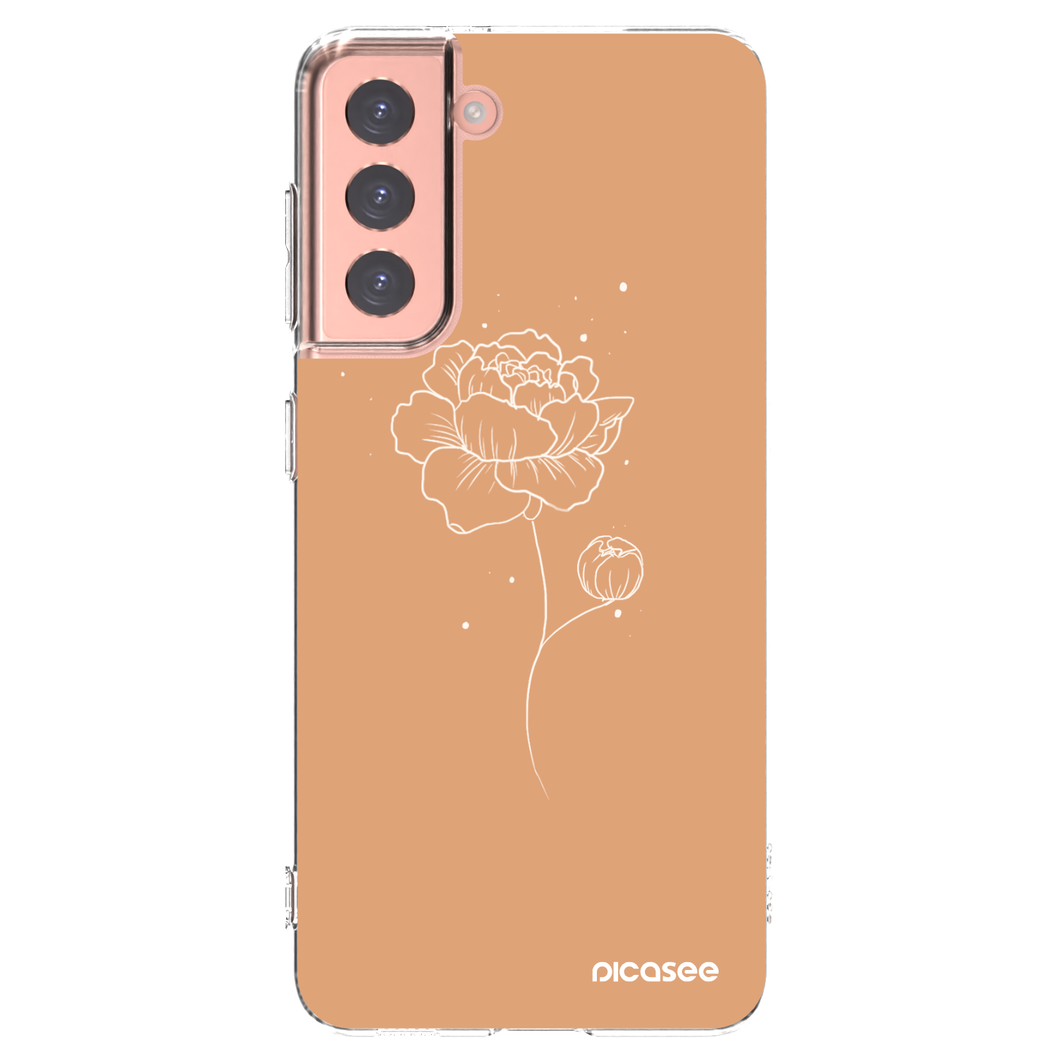 Picasee silikonski prozorni ovitek za Samsung Galaxy S21 5G G991B - Peonies