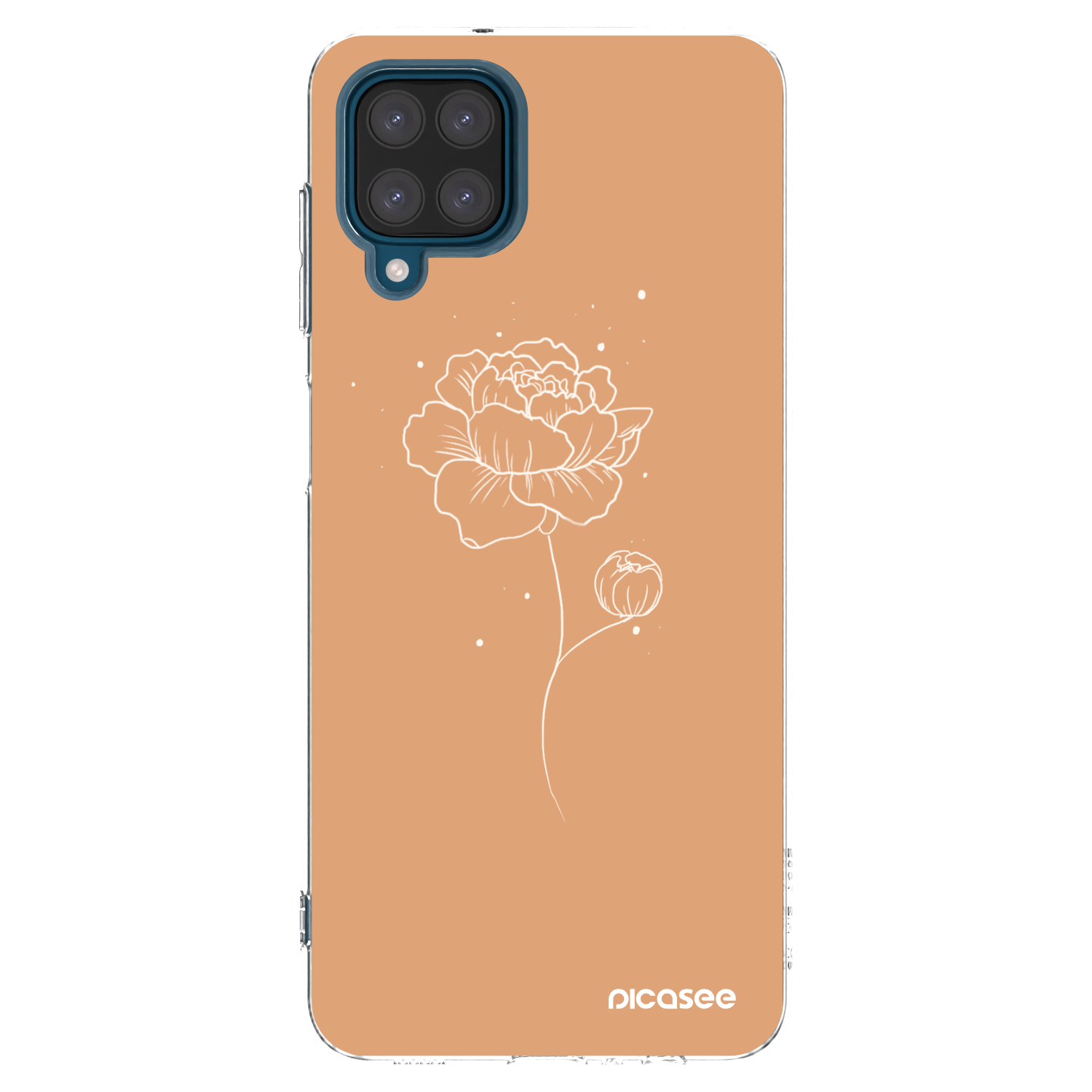 Picasee silikonski prozorni ovitek za Samsung Galaxy A12 A125F - Peonies