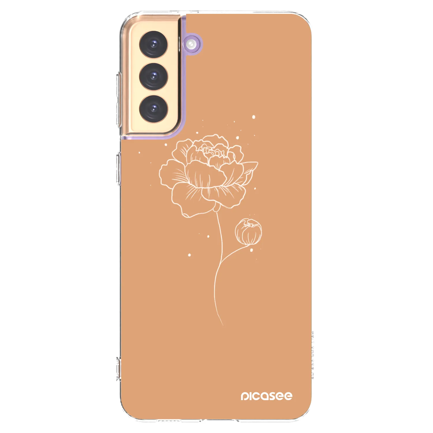 Picasee silikonski prozorni ovitek za Samsung Galaxy S21+ 5G G996F - Peonies