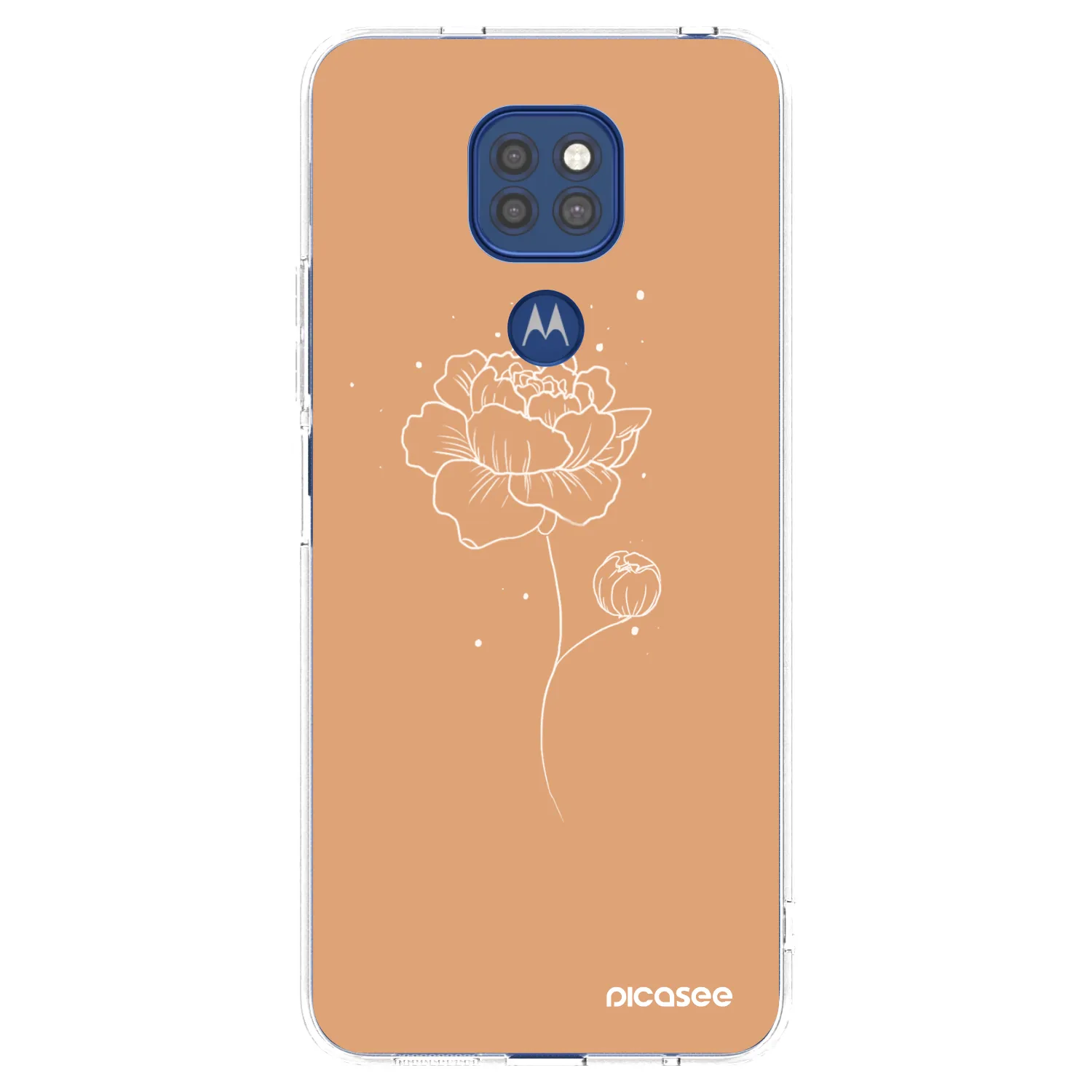 Picasee silikonski prozorni ovitek za Motorola Moto G9 Play - Peonies