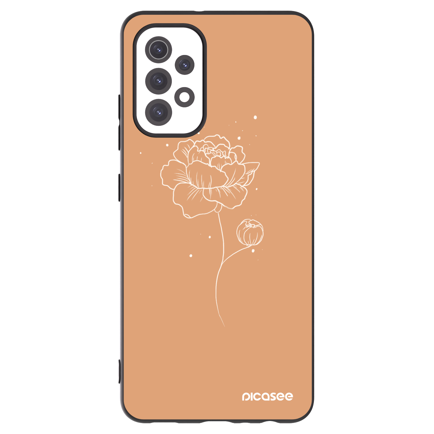 Picasee silikonski črni ovitek za Samsung Galaxy A32 5G A326B - Peonies