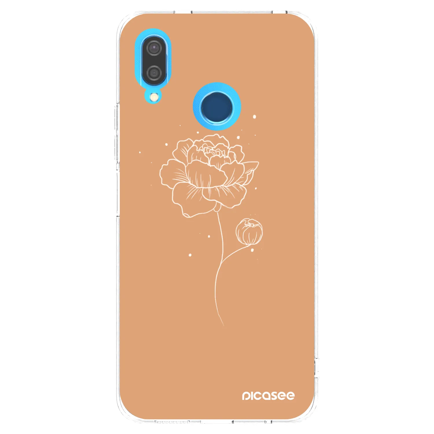 Picasee silikonski prozorni ovitek za Huawei P20 Lite - Peonies