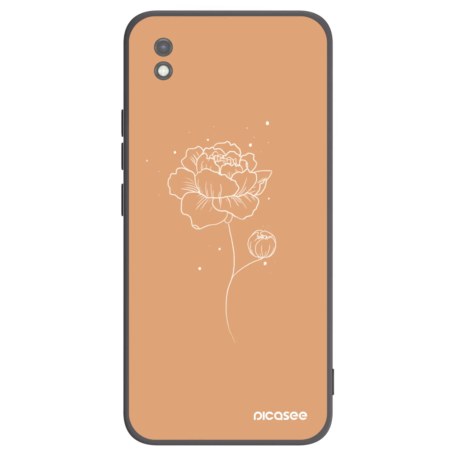 Picasee silikonski črni ovitek za Xiaomi Redmi 9AT - Peonies