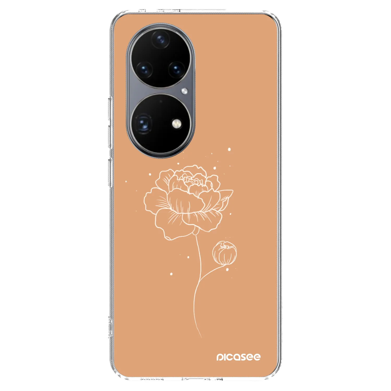 Picasee silikonski prozorni ovitek za Huawei P50 - Peonies