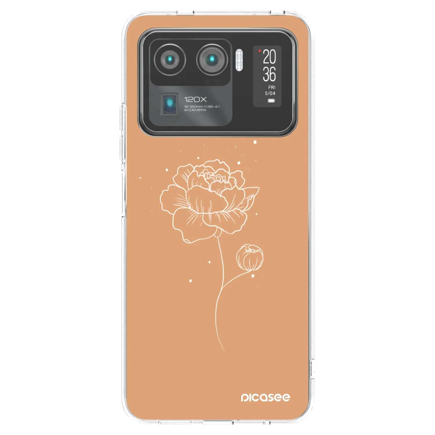 Picasee silikonski prozorni ovitek za Xiaomi Mi 11 Ultra - Peonies
