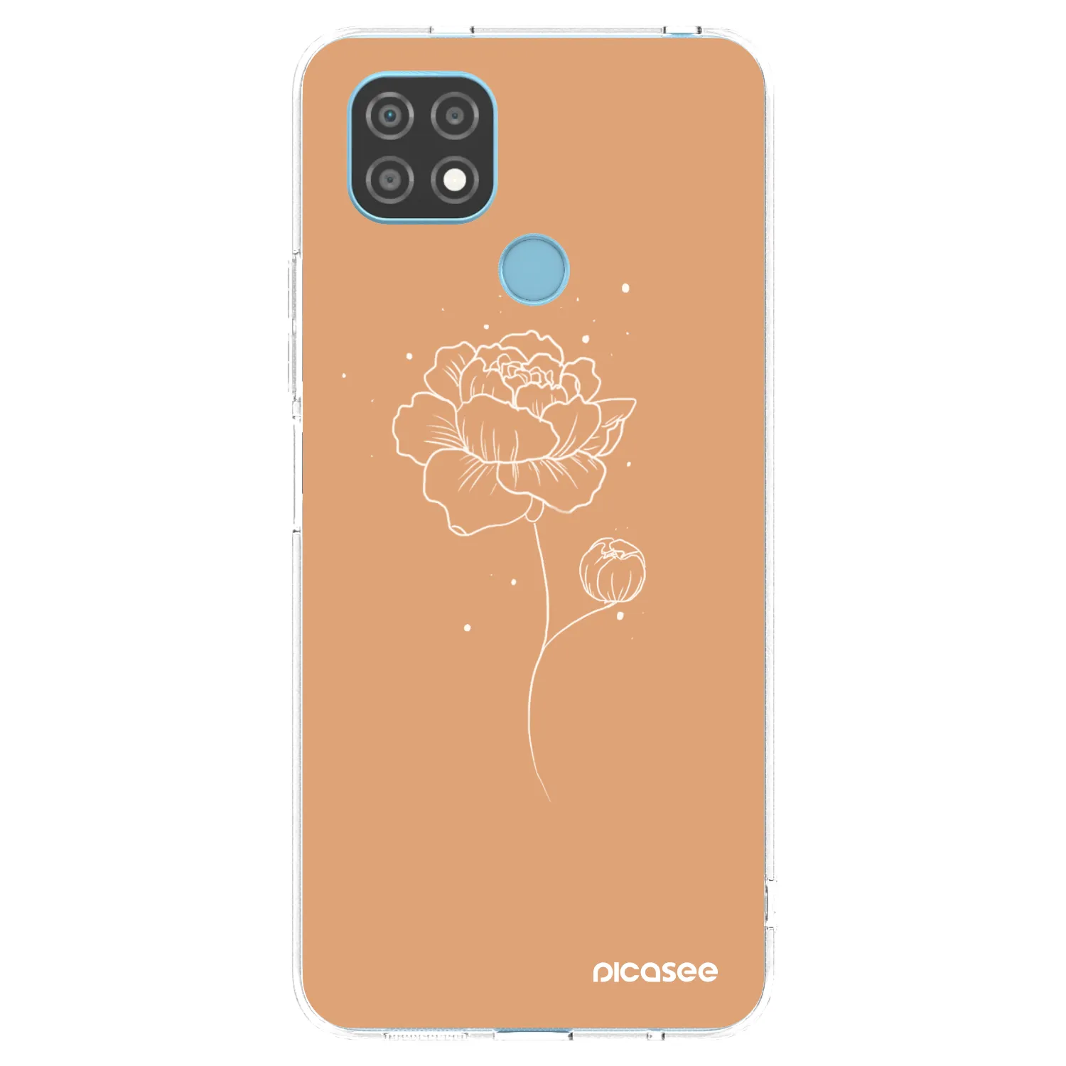 Picasee silikonski prozorni ovitek za Realme C21 - Peonies