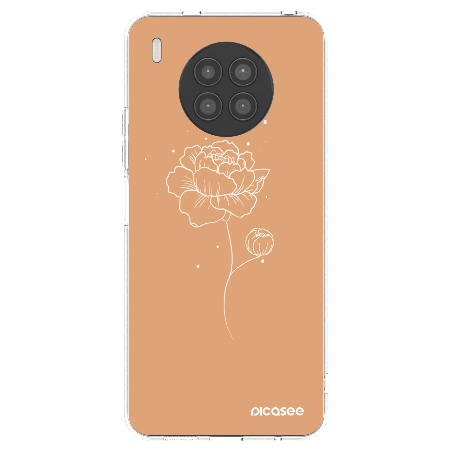 Picasee silikonski prozorni ovitek za Huawei Nova 8i - Peonies