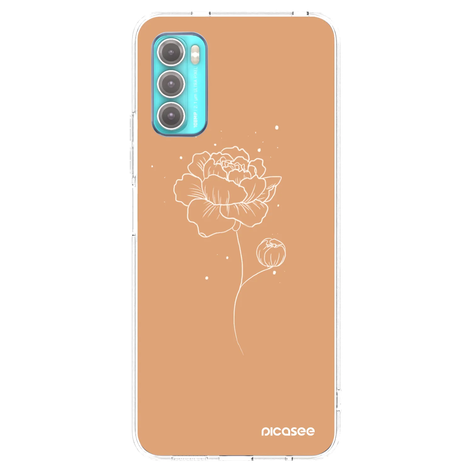 Picasee silikonski prozorni ovitek za Motorola Moto G60 - Peonies