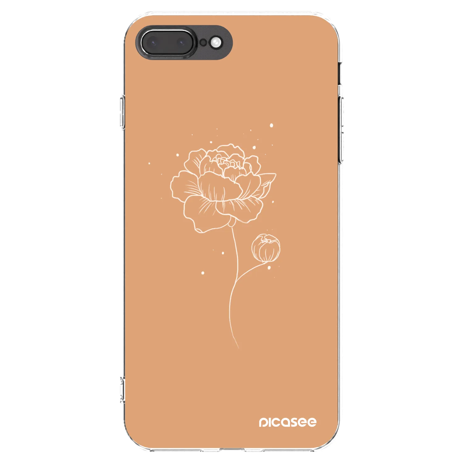 Picasee silikonski prozorni ovitek za Apple iPhone 7 Plus - Peonies
