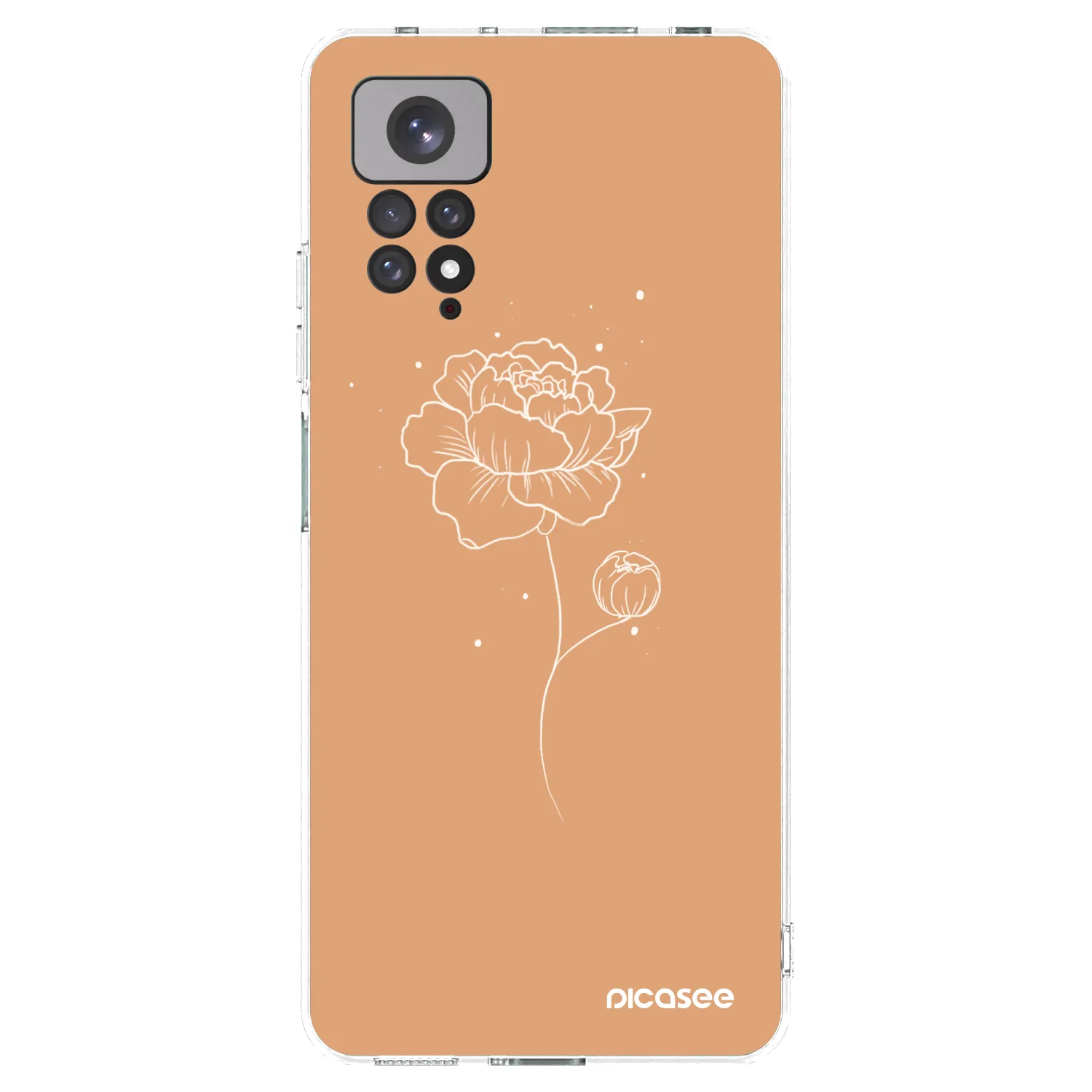 Picasee silikonski prozorni ovitek za Xiaomi Redmi Note 11S 4G - Peonies