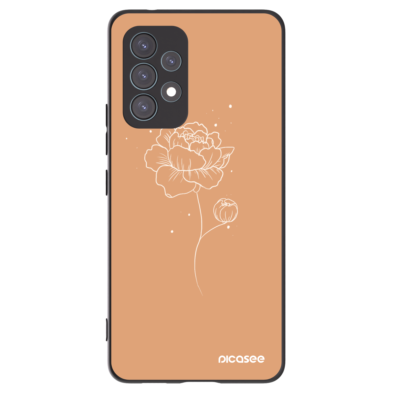 Picasee silikonski črni ovitek za Samsung Galaxy A53 5G A536 - Peonies