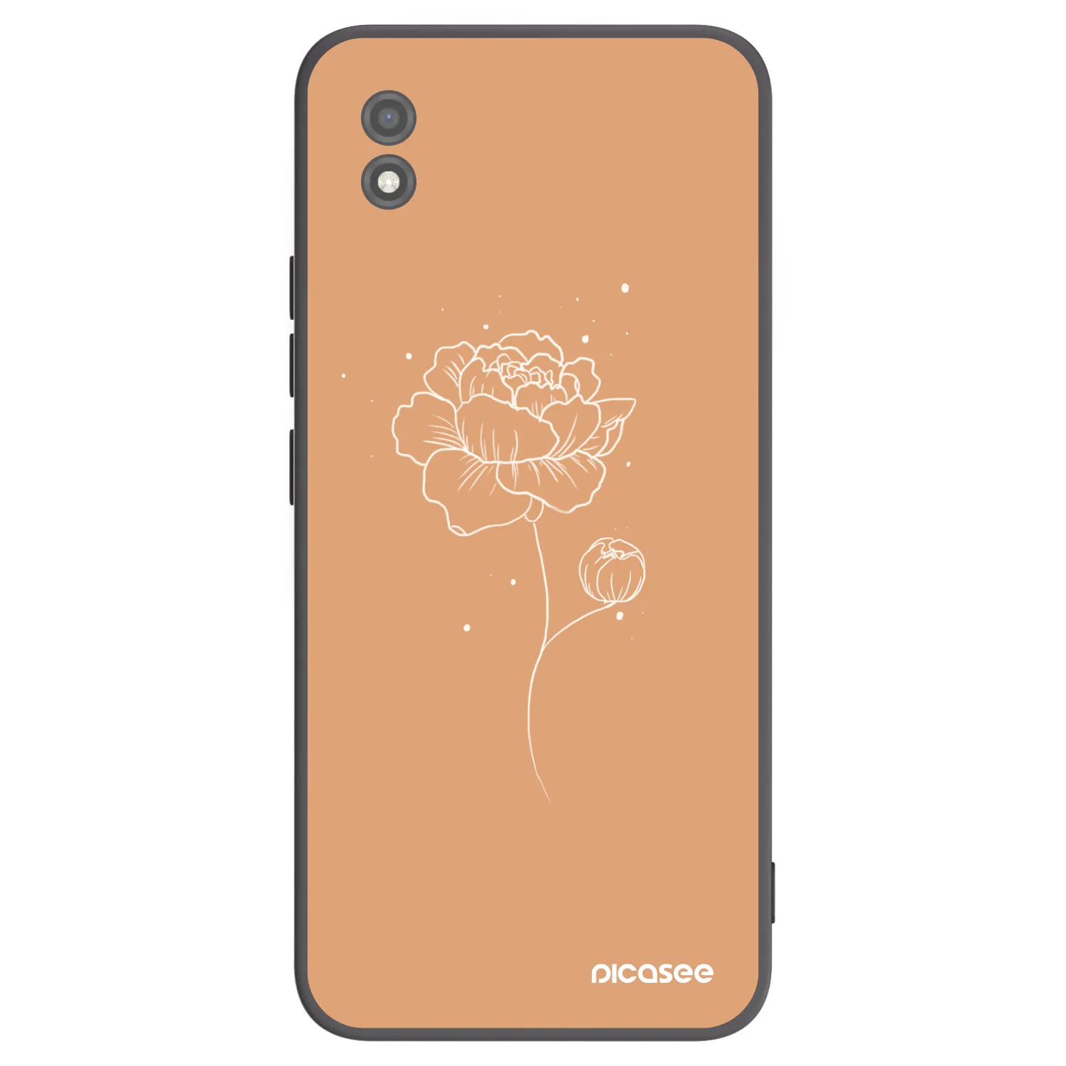 Picasee silikonski črni ovitek za Realme C11 (2021) - Peonies