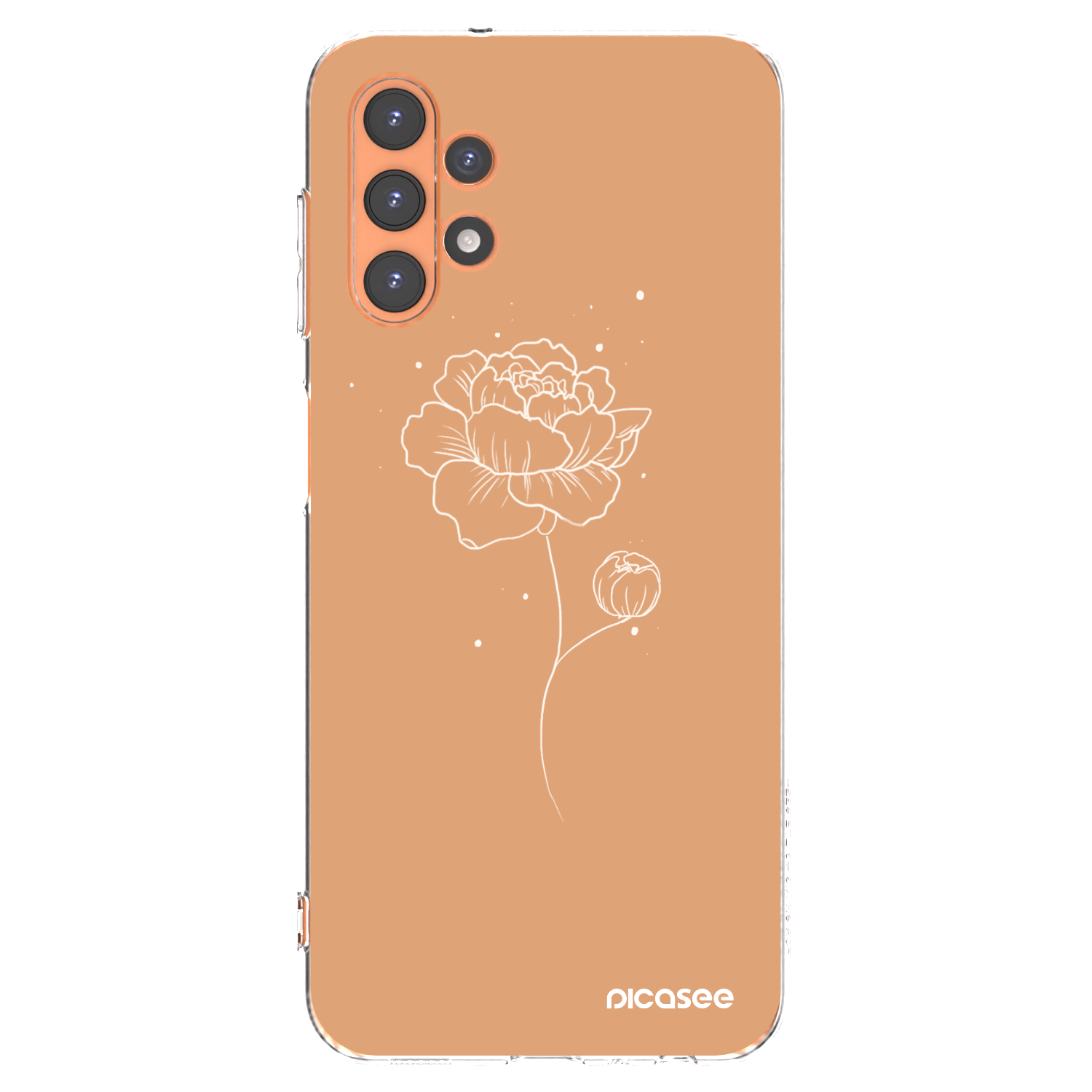 Picasee silikonski prozorni ovitek za Samsung Galaxy A13 4G A135 - Peonies