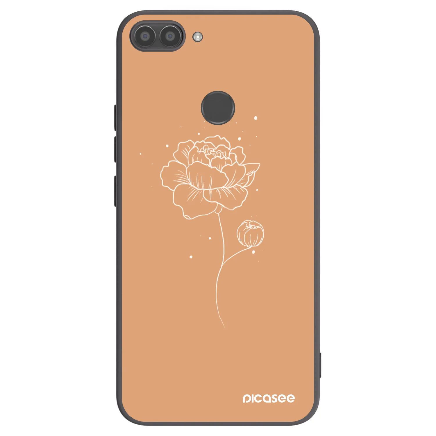Picasee silikonski črni ovitek za Huawei P Smart - Peonies