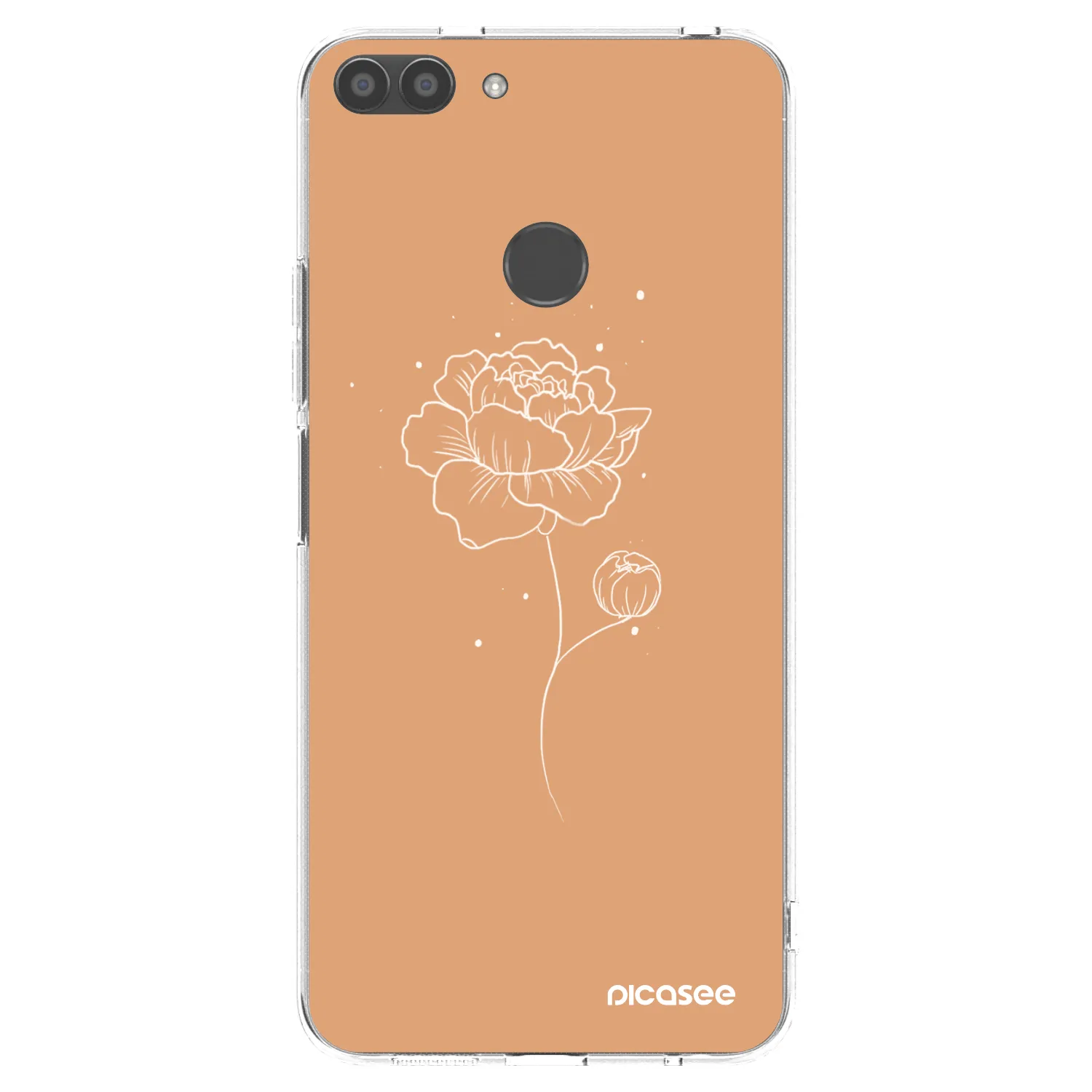 Picasee silikonski prozorni ovitek za Huawei P Smart - Peonies