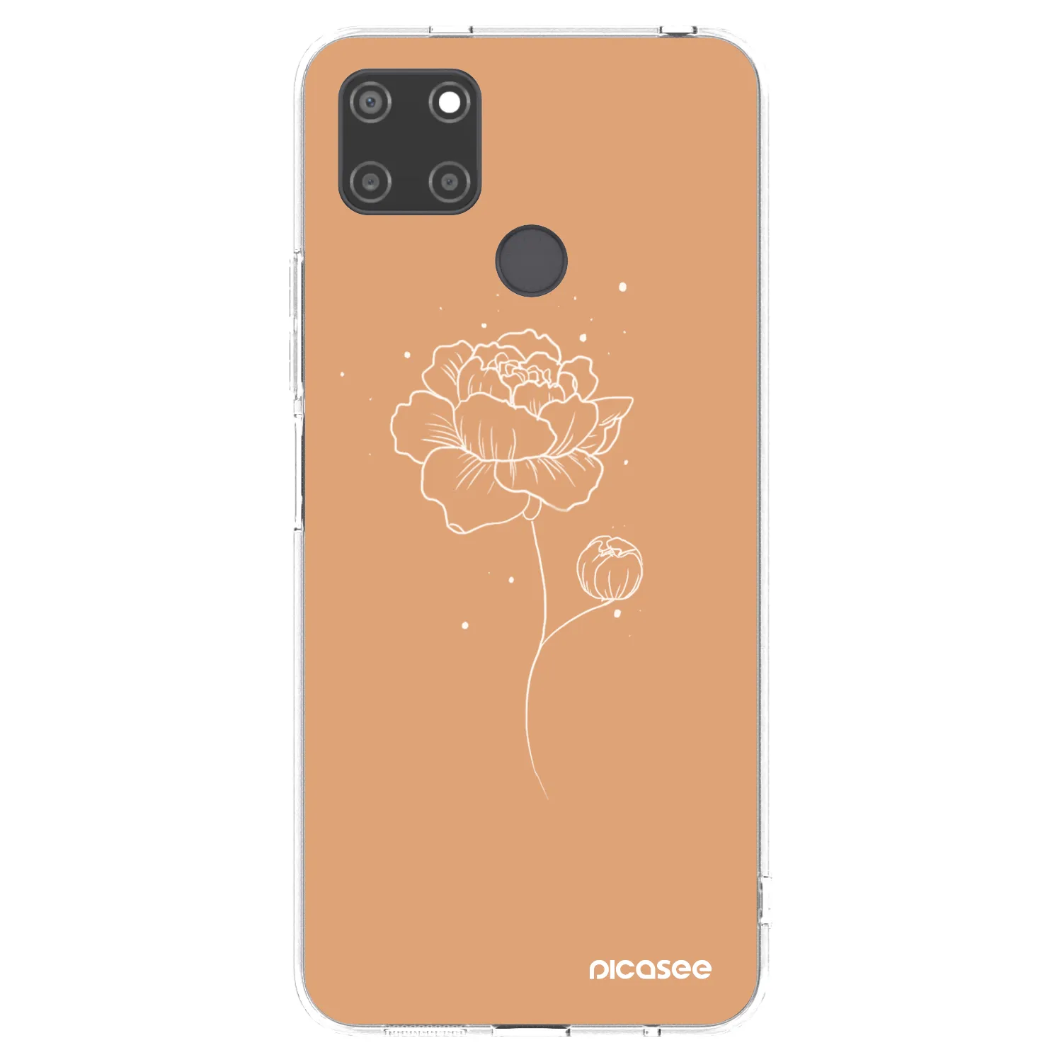 Picasee silikonski prozorni ovitek za Realme C21Y - Peonies