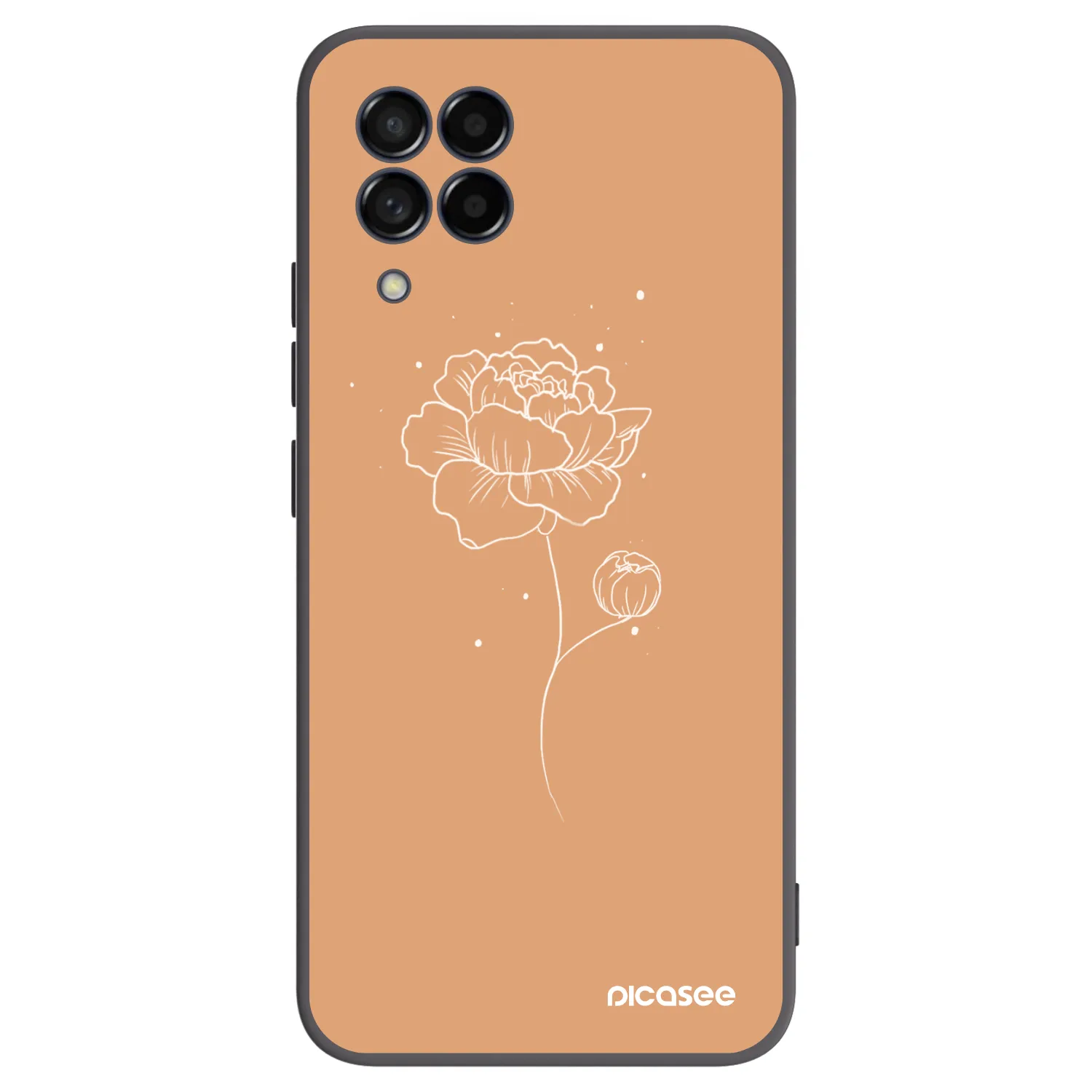 Picasee silikonski črni ovitek za Samsung Galaxy M53 5G - Peonies