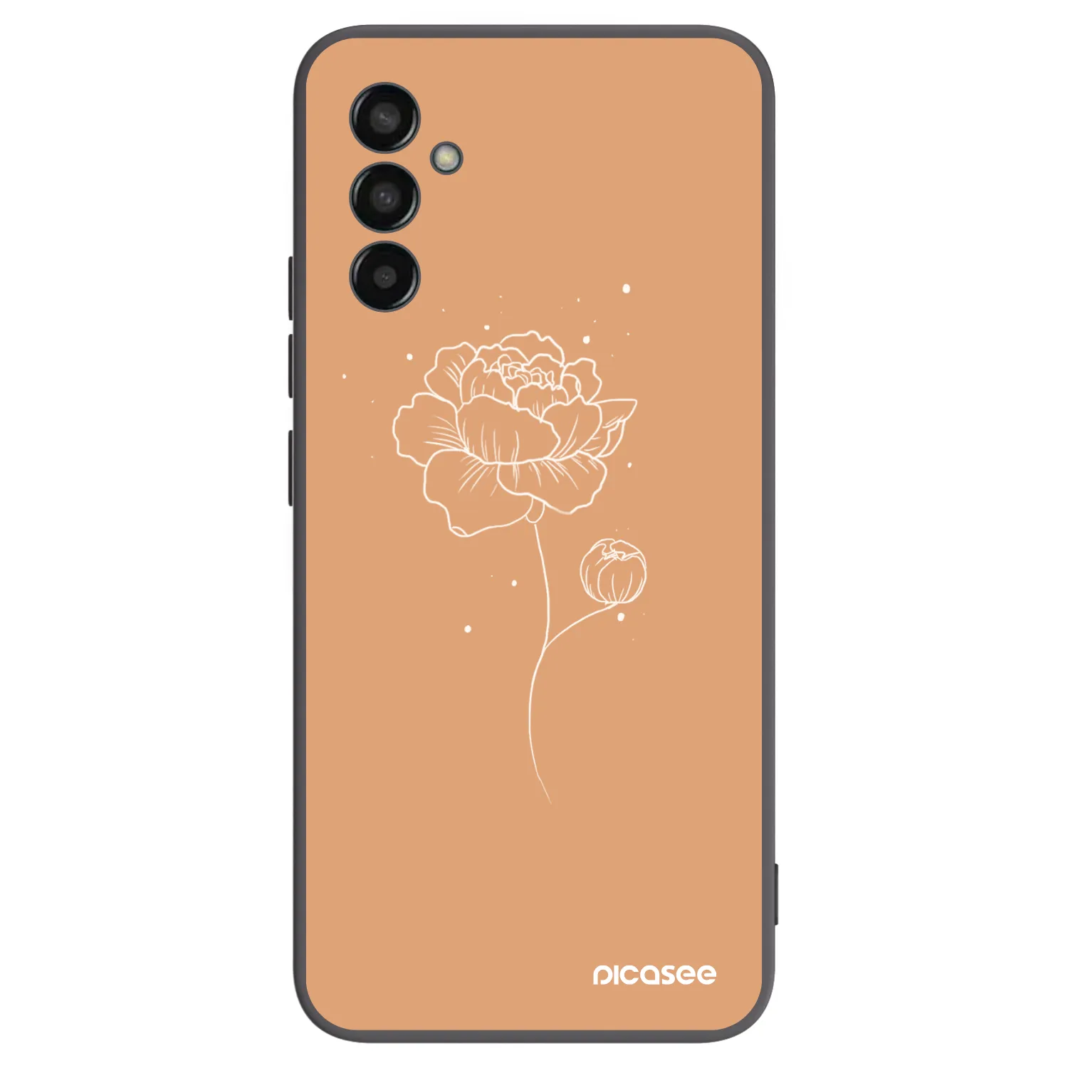 Picasee silikonski črni ovitek za Samsung Galaxy M13 M135F - Peonies