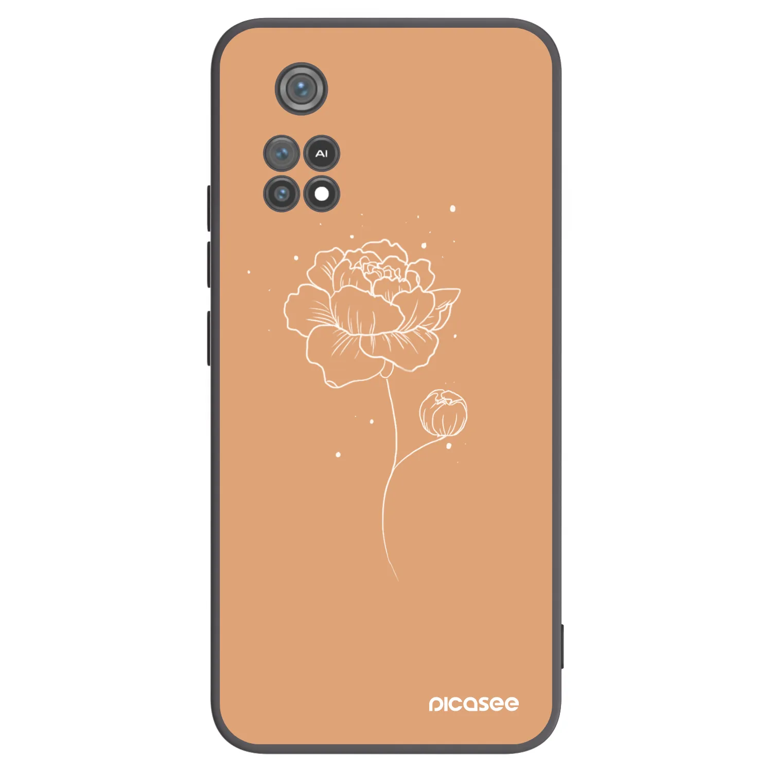 Picasee silikonski črni ovitek za Xiaomi Poco M4 Pro - Peonies