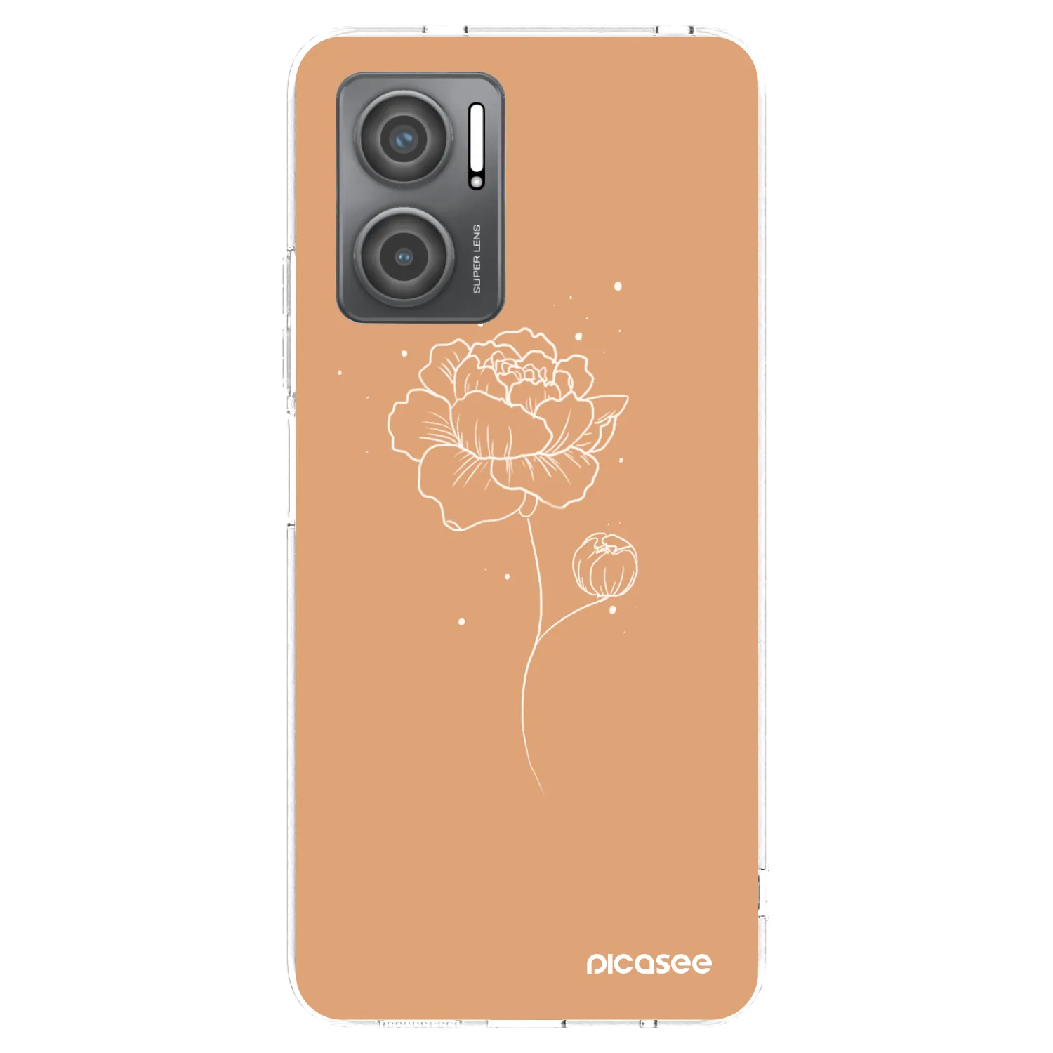Picasee silikonski prozorni ovitek za Xiaomi Redmi 10 5G - Peonies