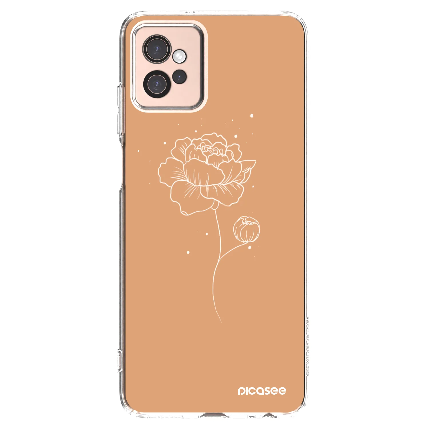 Picasee silikonski prozorni ovitek za Motorola Moto G32 - Peonies