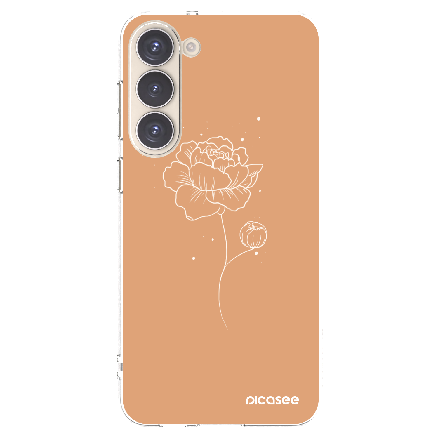 Picasee silikonski prozorni ovitek za Samsung Galaxy S23+ 5G - Peonies
