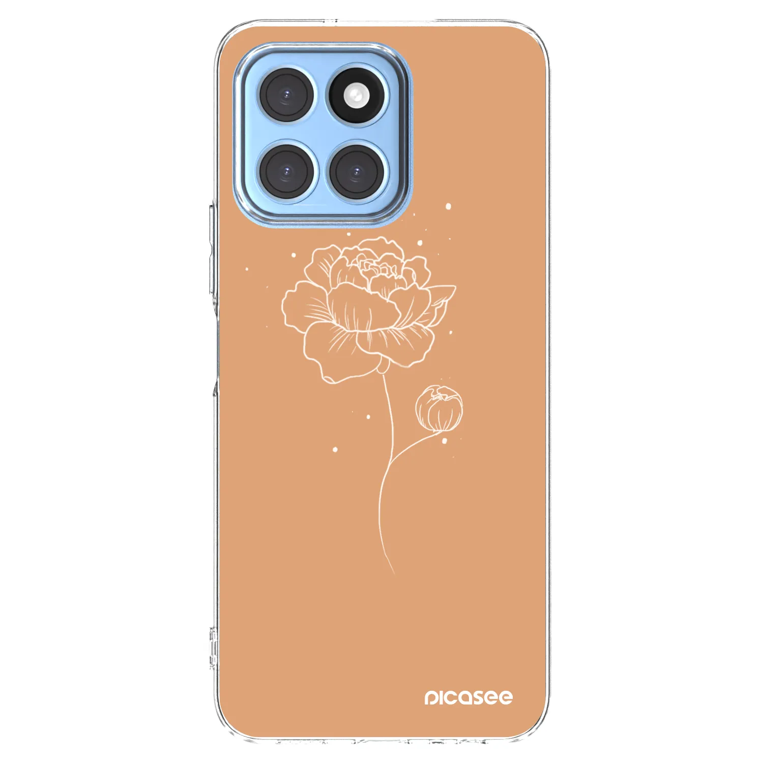 Picasee silikonski prozorni ovitek za Honor X8 5G - Peonies