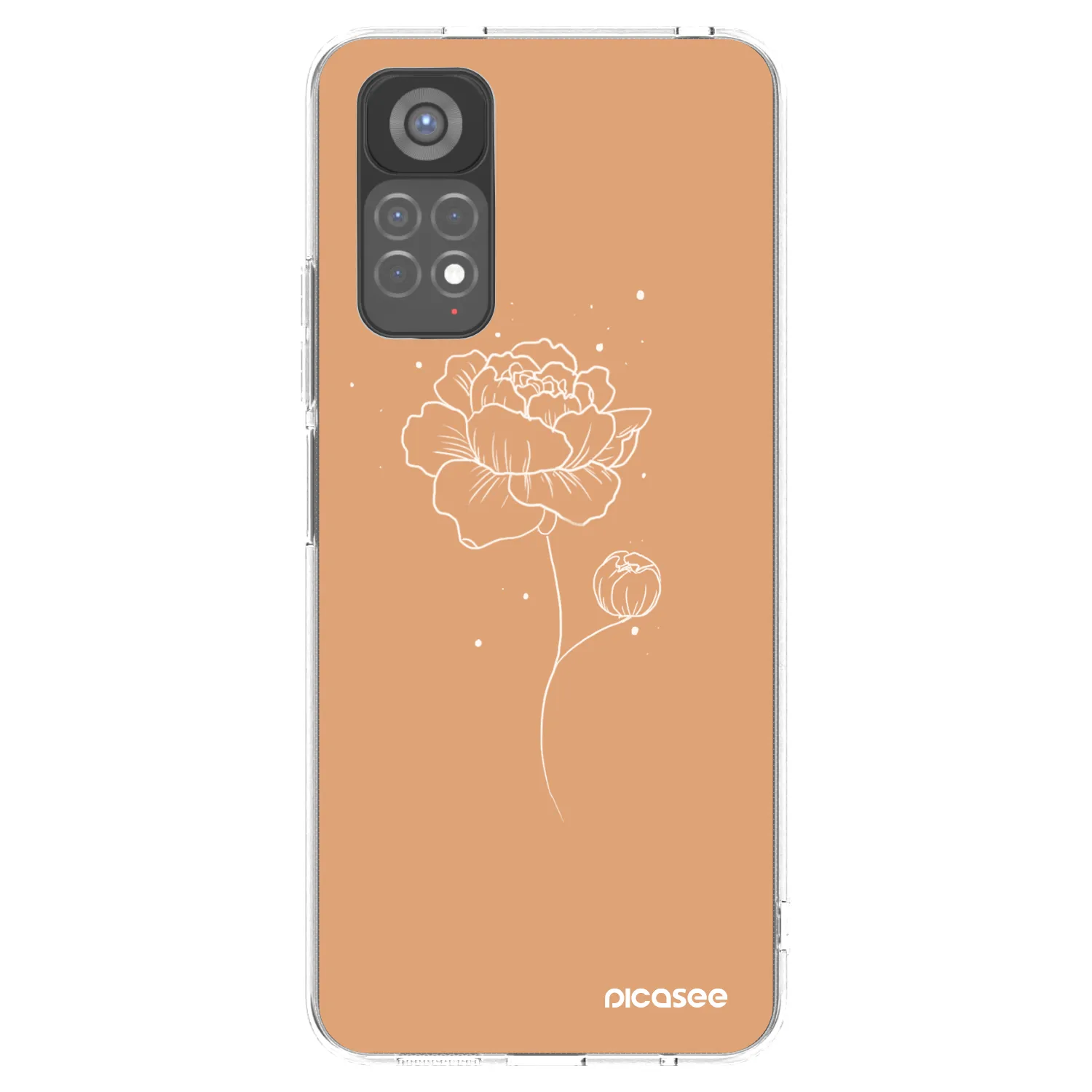 Picasee silikonski prozorni ovitek za Xiaomi Redmi Note 11S 5G - Peonies