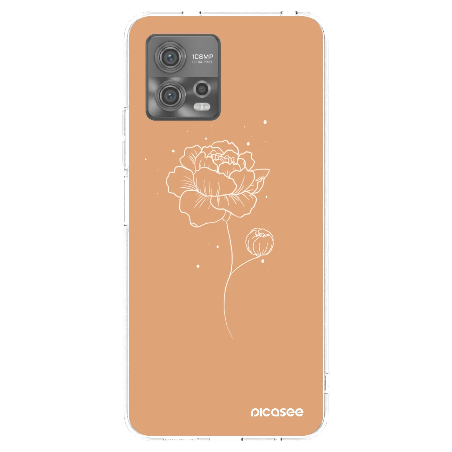Picasee silikonski prozorni ovitek za Motorola Moto G72 - Peonies