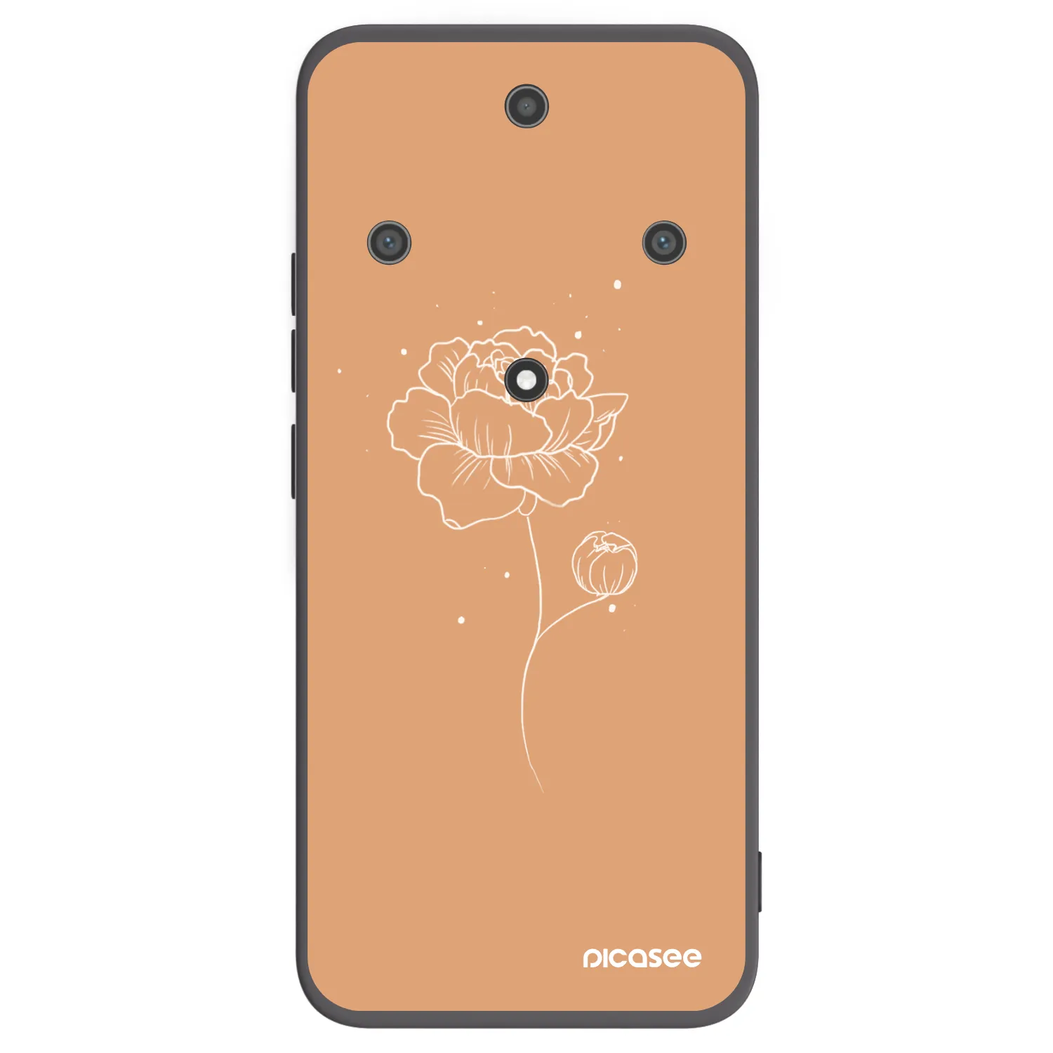 Picasee silikonski črni ovitek za Honor Magic5 Lite 5G - Peonies