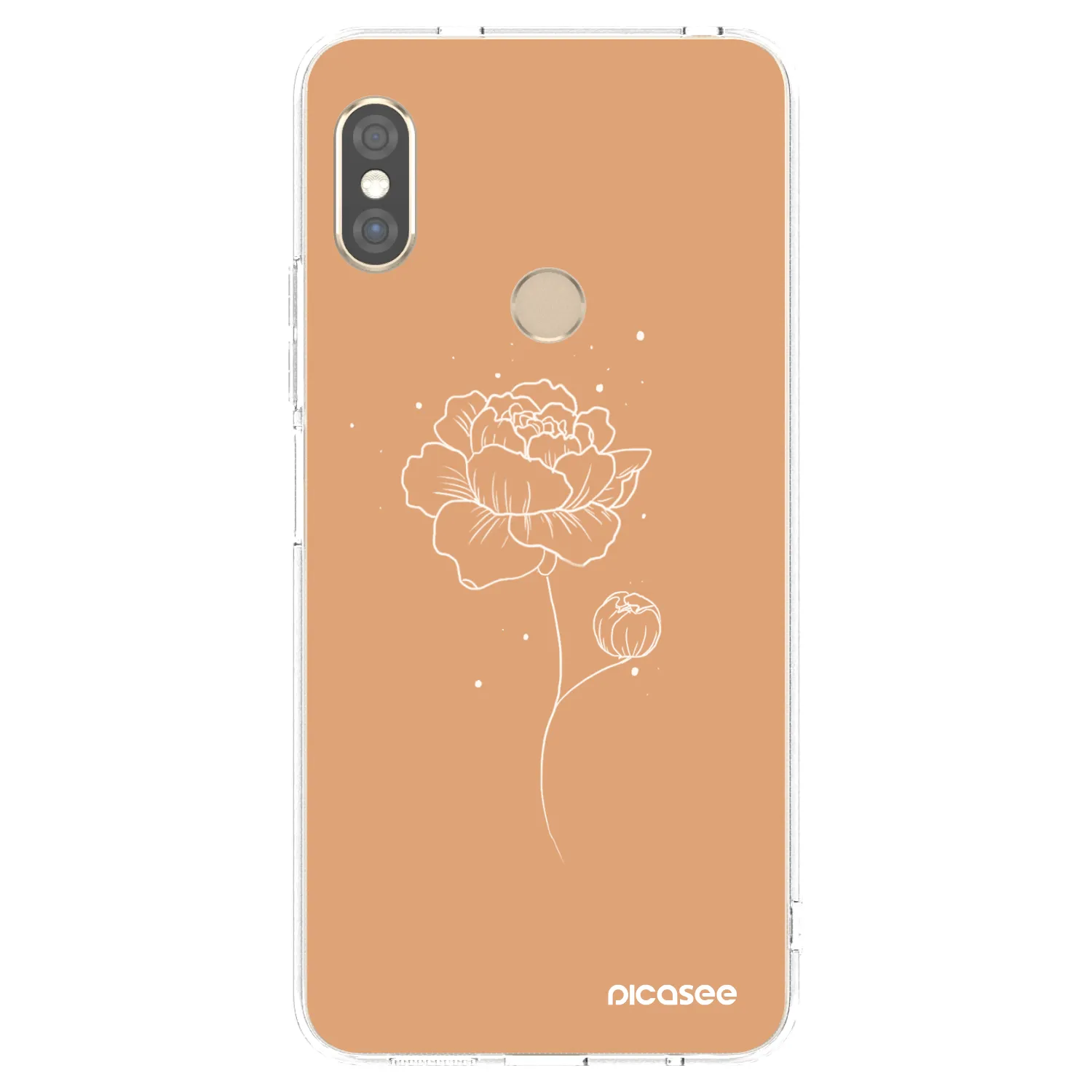 Picasee silikonski prozorni ovitek za Xiaomi Redmi Note 5 Global - Peonies
