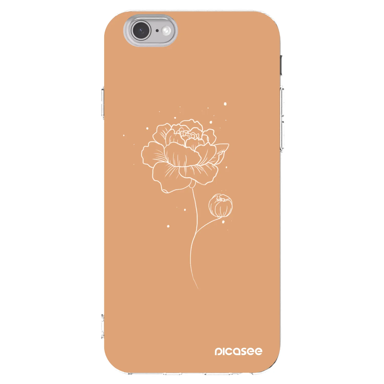 Picasee silikonski prozorni ovitek za Apple iPhone 6/6S - Peonies