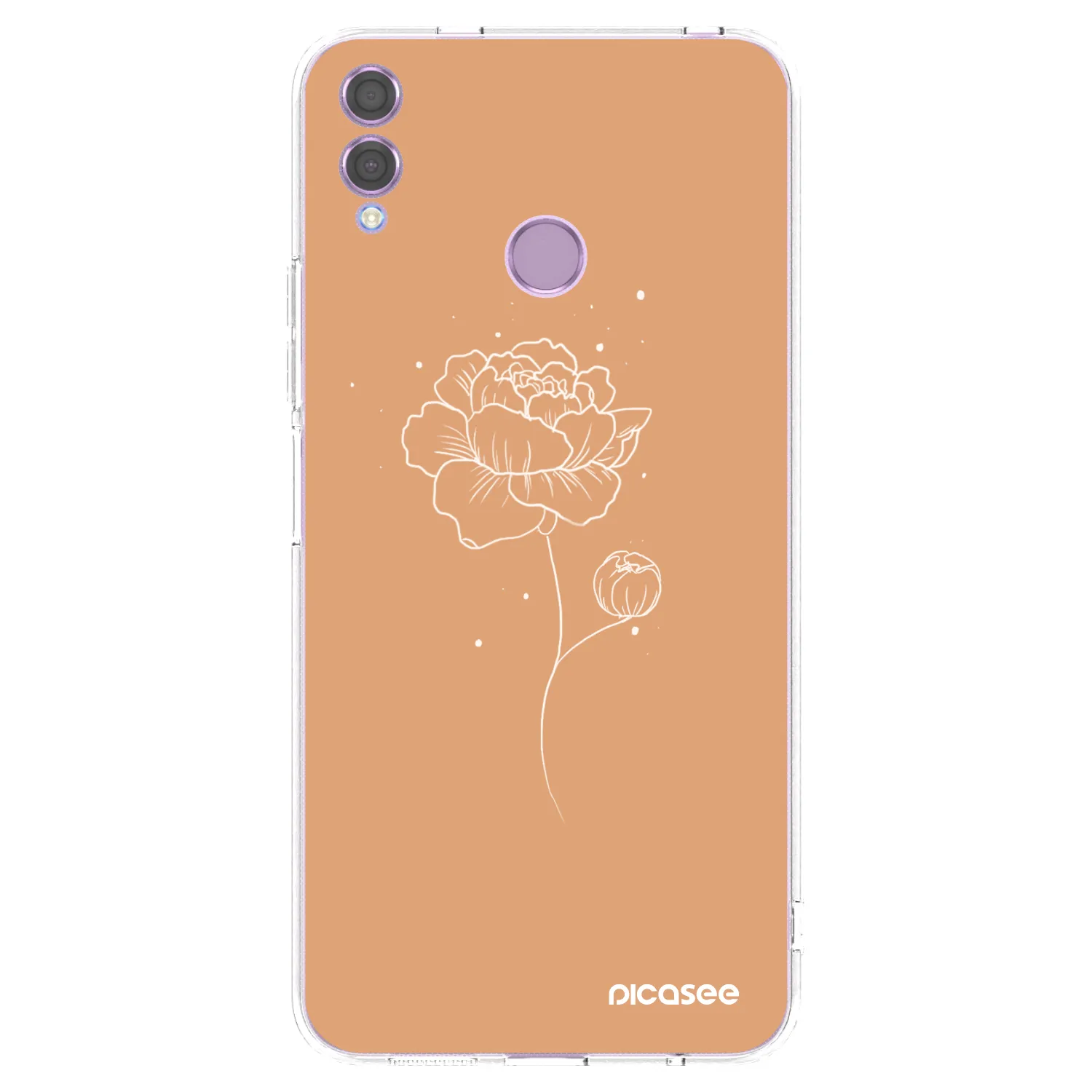 Picasee silikonski prozorni ovitek za Honor 8X - Peonies