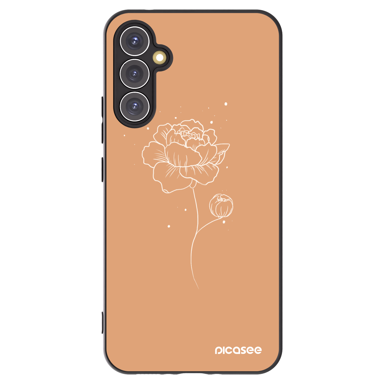 Picasee silikonski črni ovitek za Samsung Galaxy A34 5G A346B - Peonies
