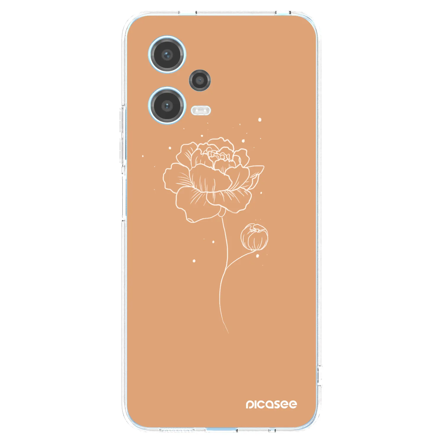 Picasee silikonski prozorni ovitek za Xiaomi Redmi Note 12 5G - Peonies
