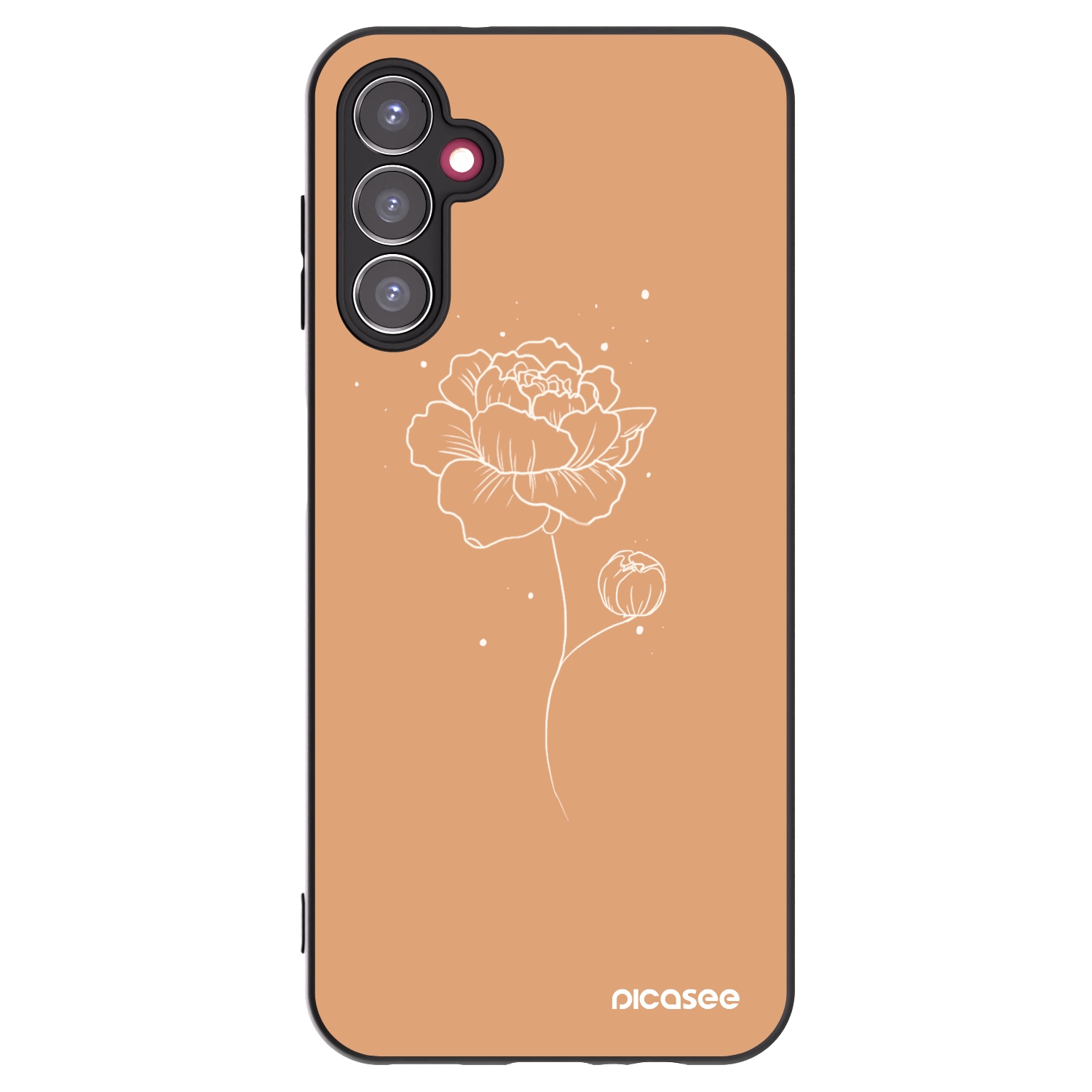 Picasee silikonski črni ovitek za Samsung Galaxy A14 5G A146P - Peonies