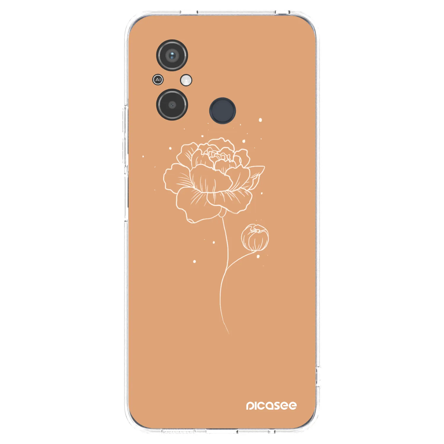 Picasee silikonski prozorni ovitek za Xiaomi Redmi 12C - Peonies