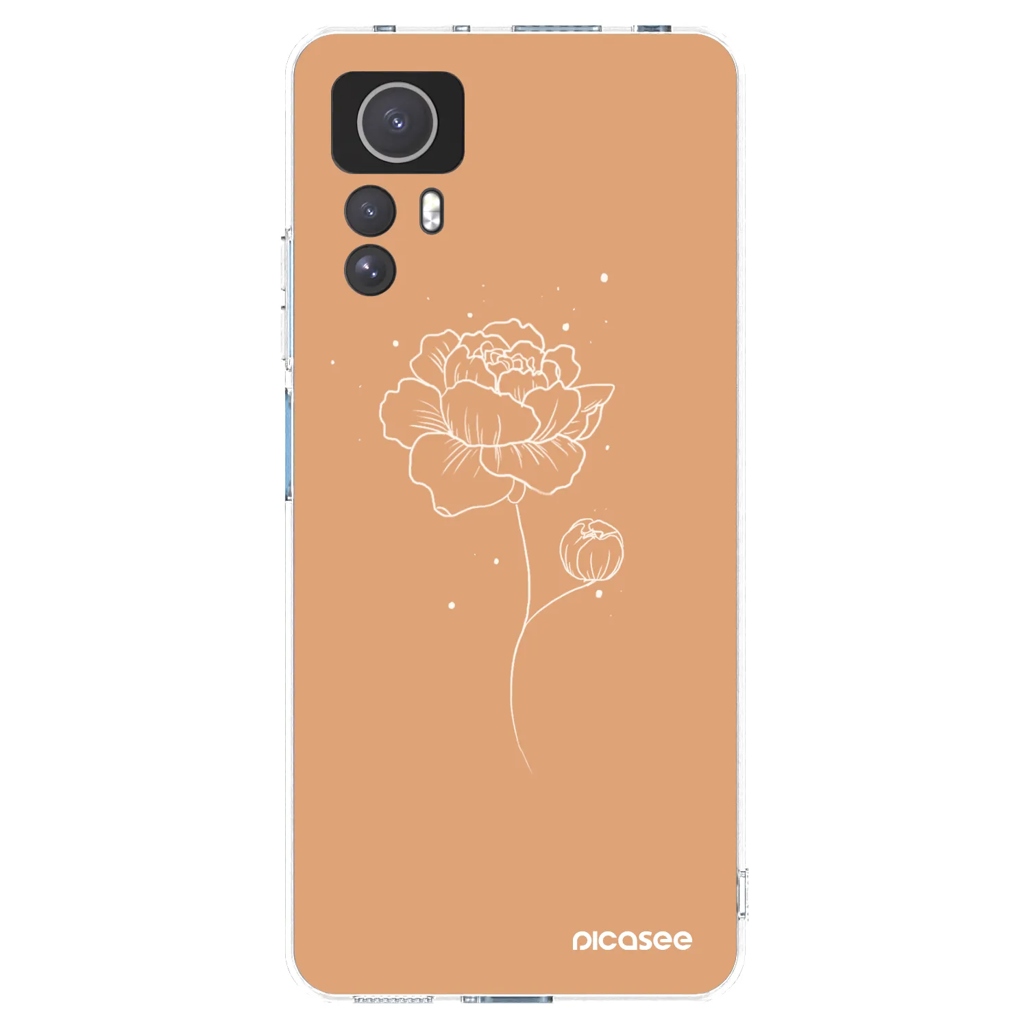 Picasee silikonski prozorni ovitek za Xiaomi Redmi Note 12S - Peonies