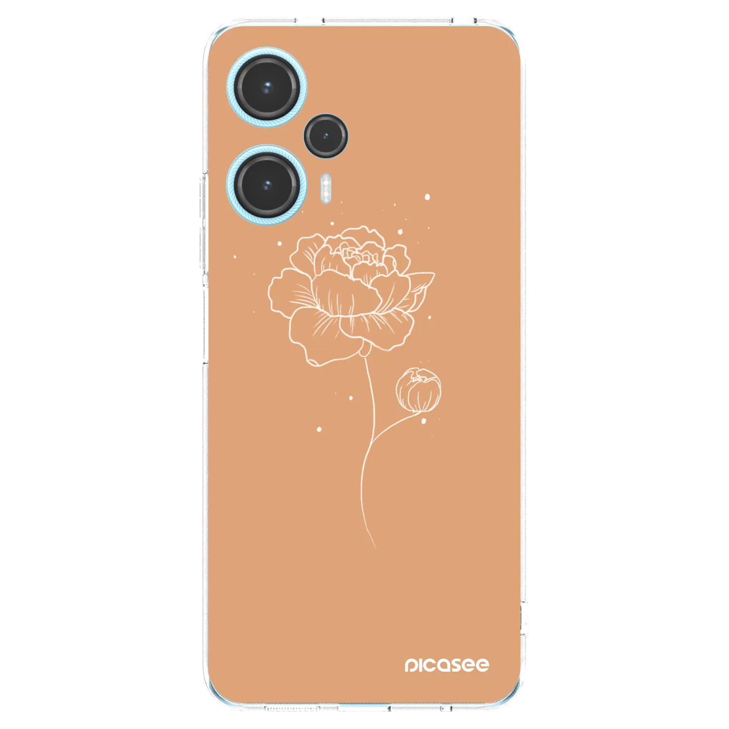 Picasee silikonski prozorni ovitek za Xiaomi Poco F5 - Peonies