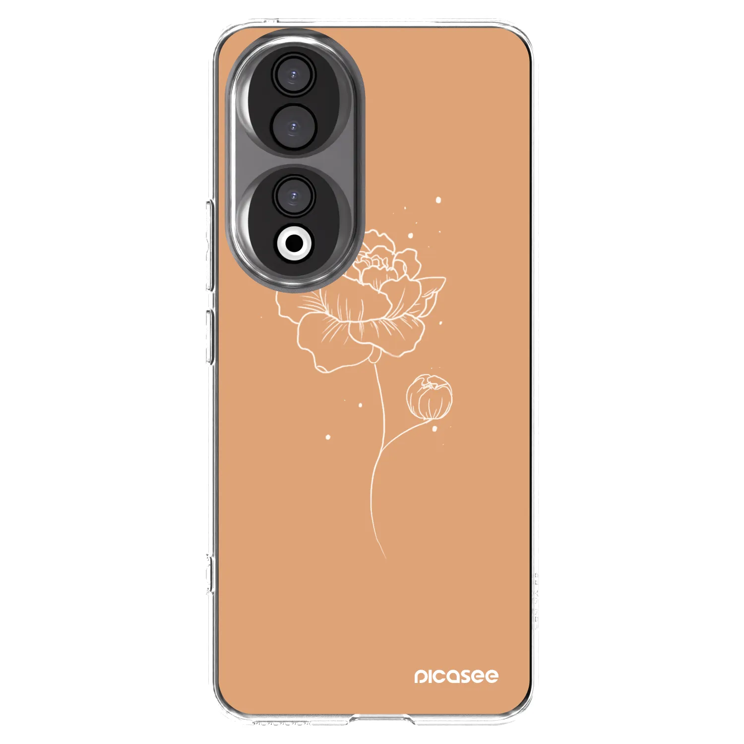 Picasee silikonski prozorni ovitek za Honor 90 5G - Peonies