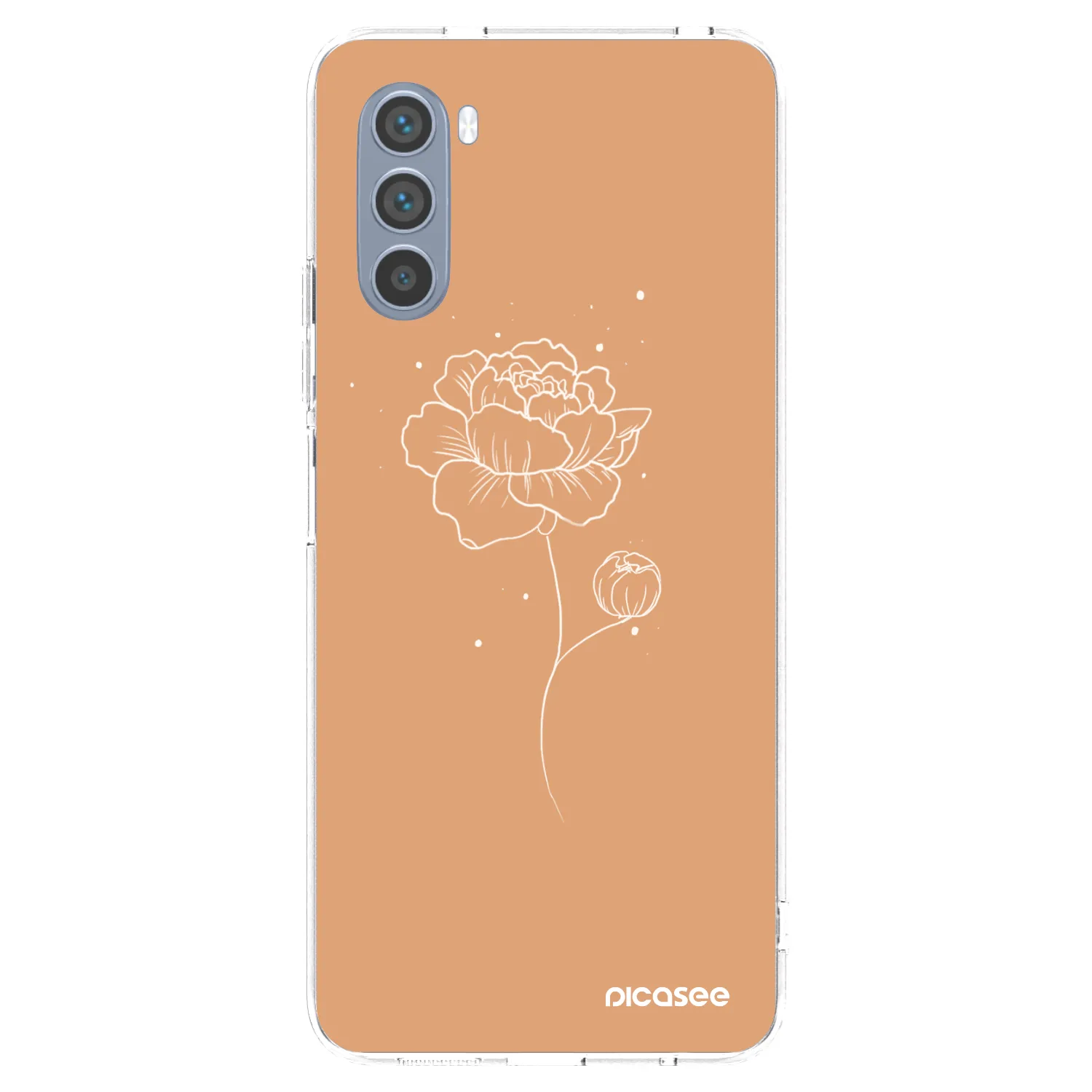 Picasee silikonski prozorni ovitek za Motorola Moto G62 - Peonies