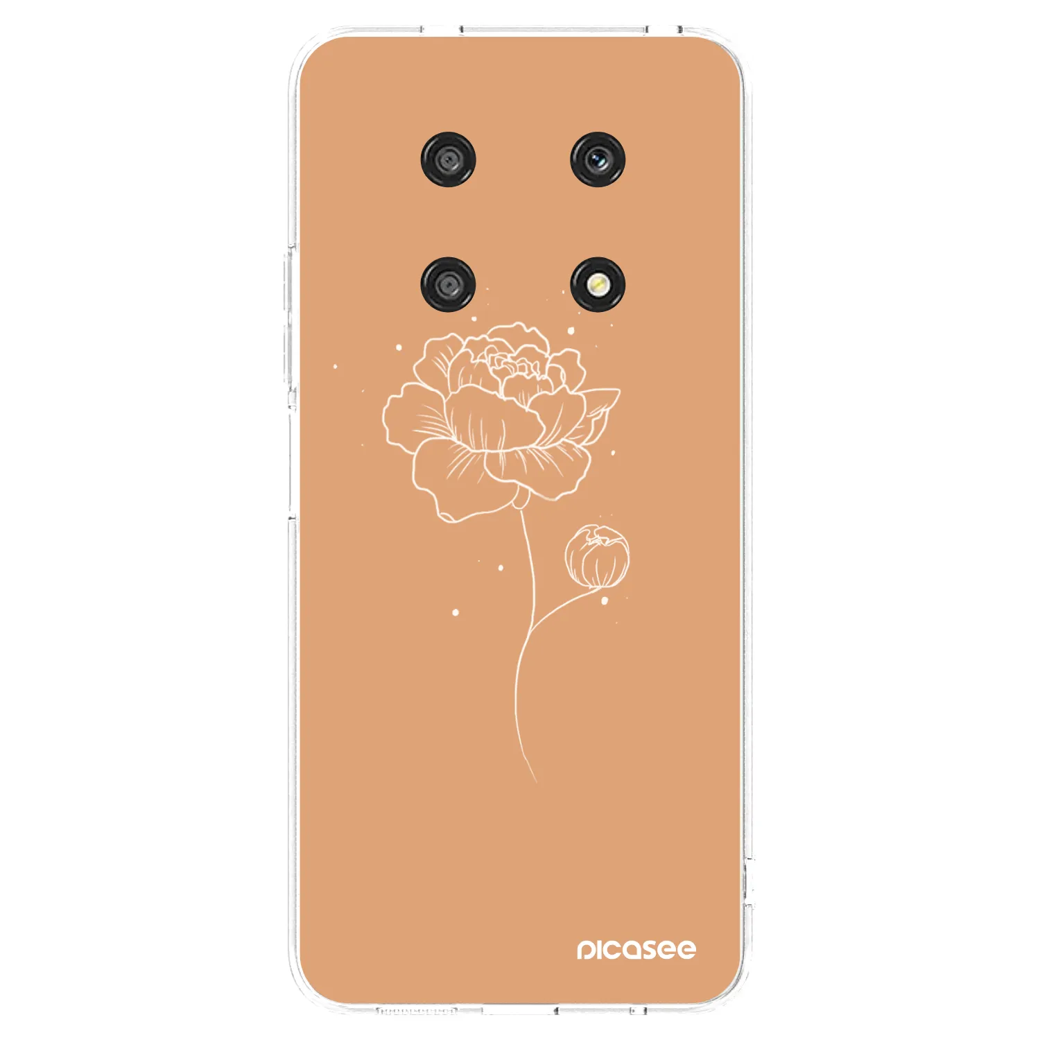Picasee silikonski prozorni ovitek za Honor Magic4 Lite 5G - Peonies
