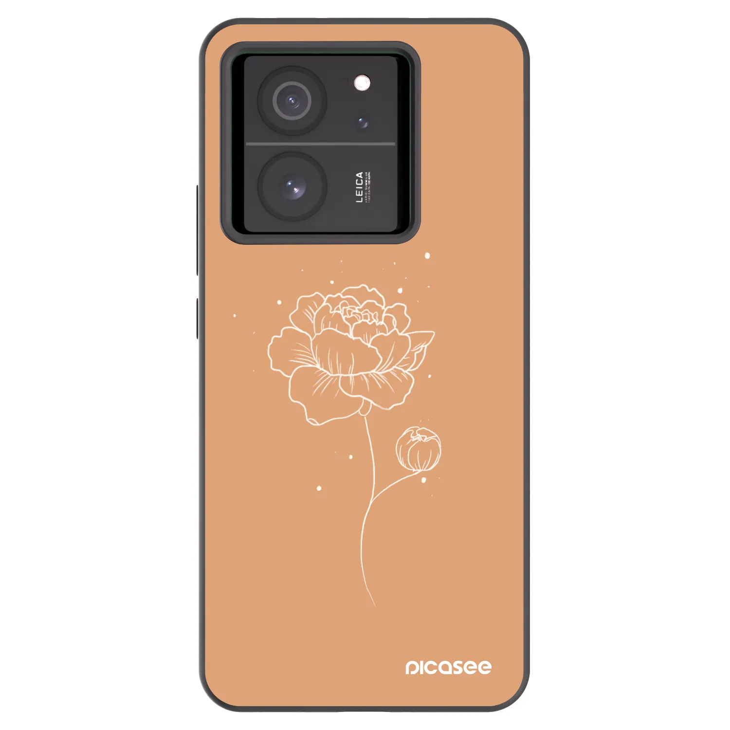 Picasee silikonski črni ovitek za Xiaomi 13T - Peonies